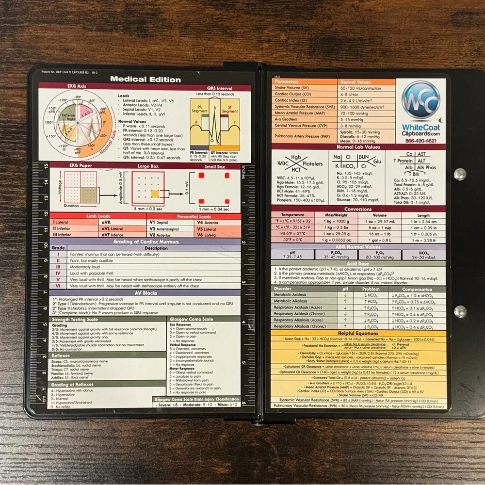 Medical Edition Clipboard Reference - White Coat Clipboards
